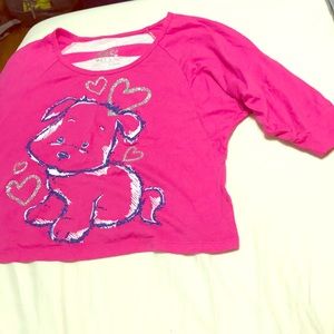 3/4 sleeve dog shirt